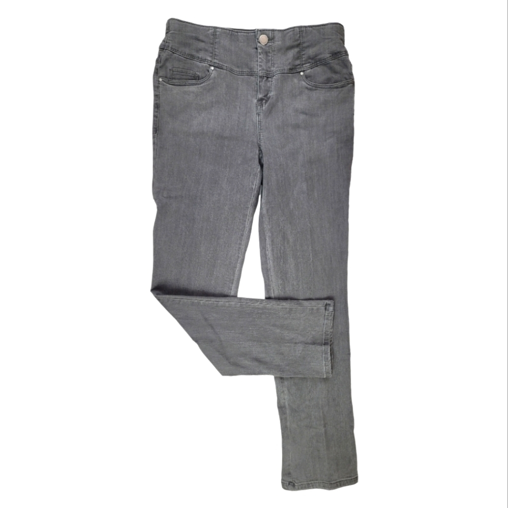 *PETITE* Intro Love the Fit‎ High Rise Tummy Control Straight Leg Gray